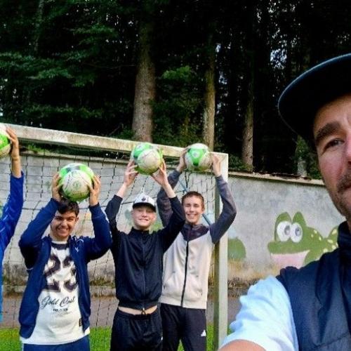Fußballtraining im Wiesgarten