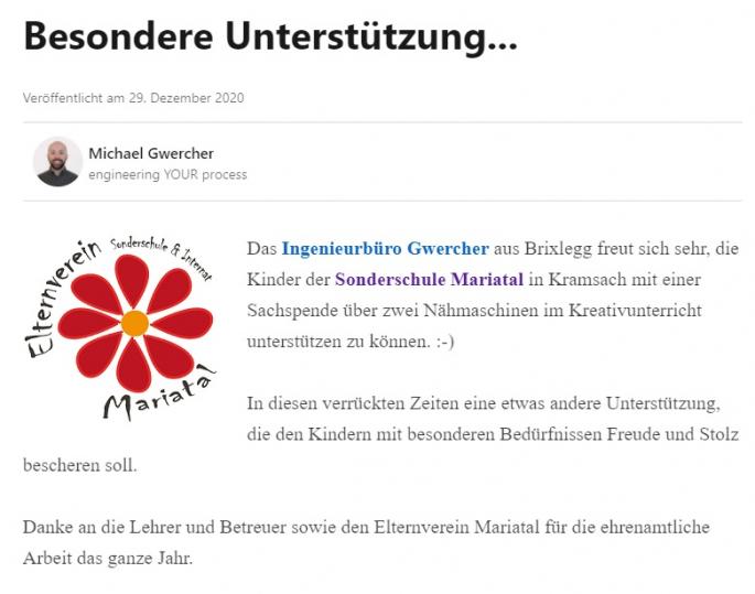 Nähmaschinen für Mariatal