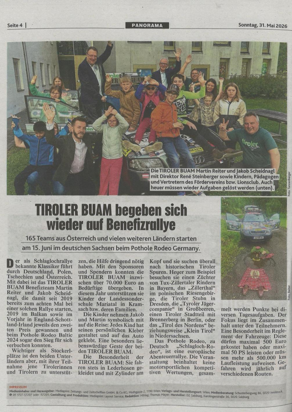 Bericht Krone 31.5.2026