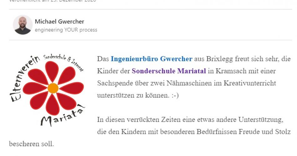 Nähmaschinen für Mariatal